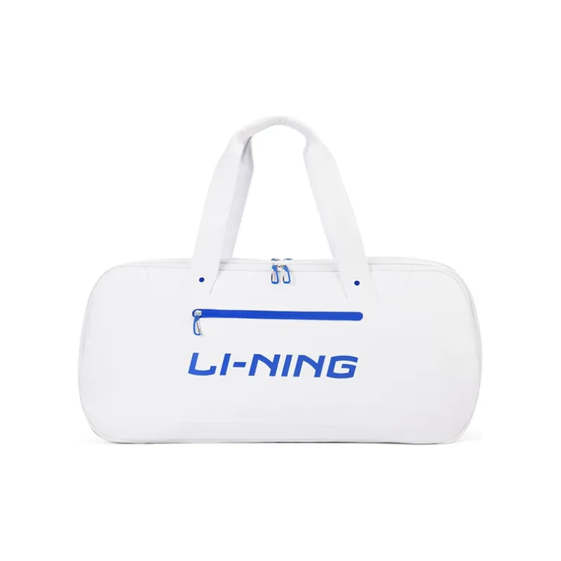 LiNing Microfiber Synthetic Leather Badminton Square Bag Handbag Regular Unisex White Blue-2