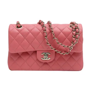 CHANEL Classic Flap CF Caviar Calfskin Shoulder Bag, Crossbody Bag Women's Pink