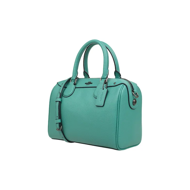 COACH Bennett Leather Boston Bag Handbags Shoulder Bag Crossbody Bag Women's Green-1