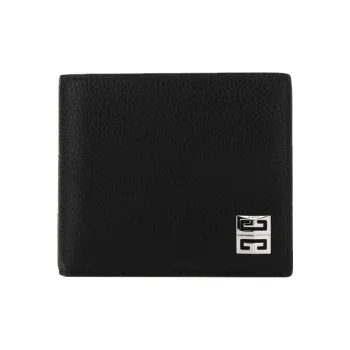 GIVENCHY Cow Leather Wallet Men's Black