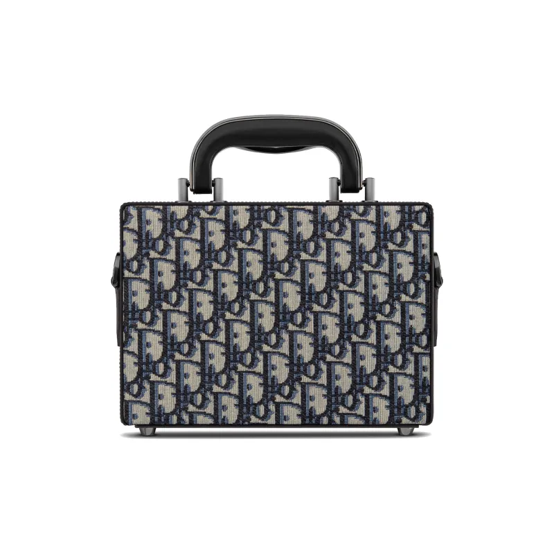 DIOR Lock Smooth Cow Leather Briefcase Shoulder Bag Crossbody Bag Handbag Men's Black-2