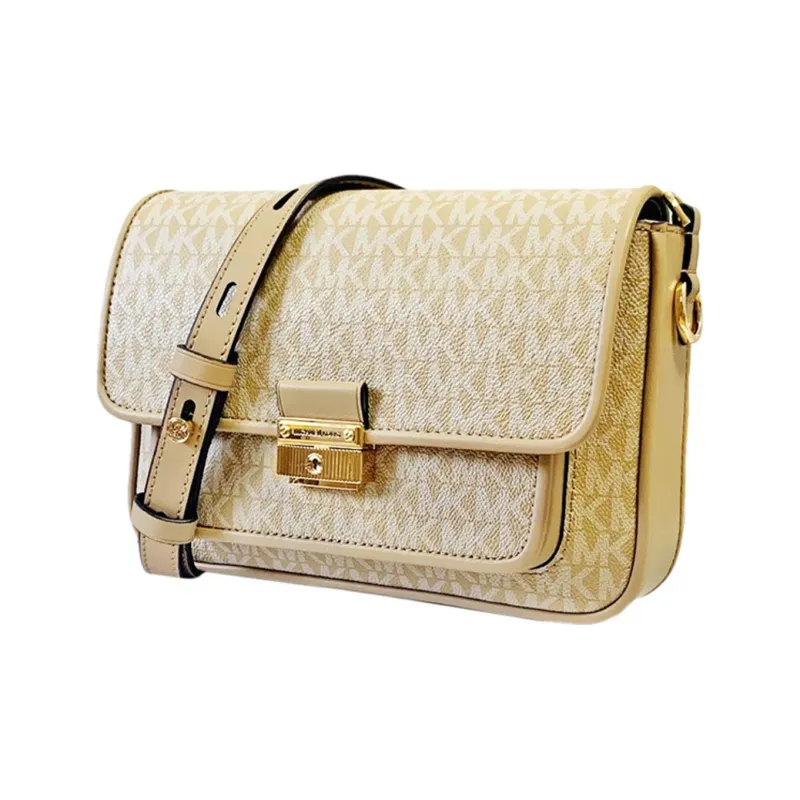 MICHAEL KORS Bradshaw Leather Crossbody Bag, Shoulder Bag Women's Camel-1
