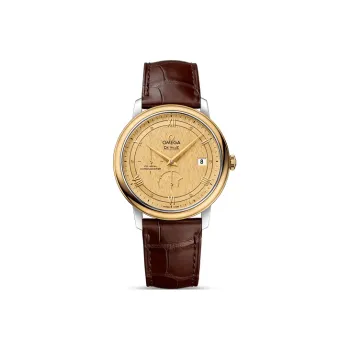 OMEGA Elegant Saucer Series Automatic Mechanical Movement Men's Watches Watch 39.5mm Gold Dial