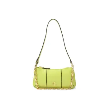 Manu Atelier Calfskin One Shoulder Chain Shoulder Bag Handbag Women's Green