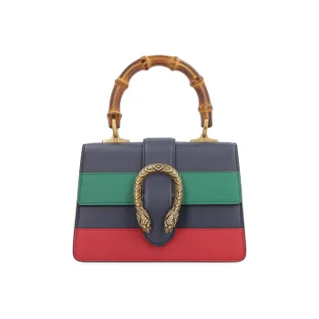 GUCCI Dionysus Multicolor Leather Shoulder Bag Crossbody Bag Handbag Mini Women's Dark Blue/Green/Red