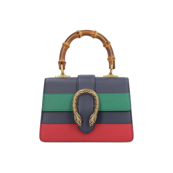 GUCCI Dionysus Multicolor Leather Shoulder Bag Crossbody Bag Handbag Mini Women's Dark Blue/Green/Red-0