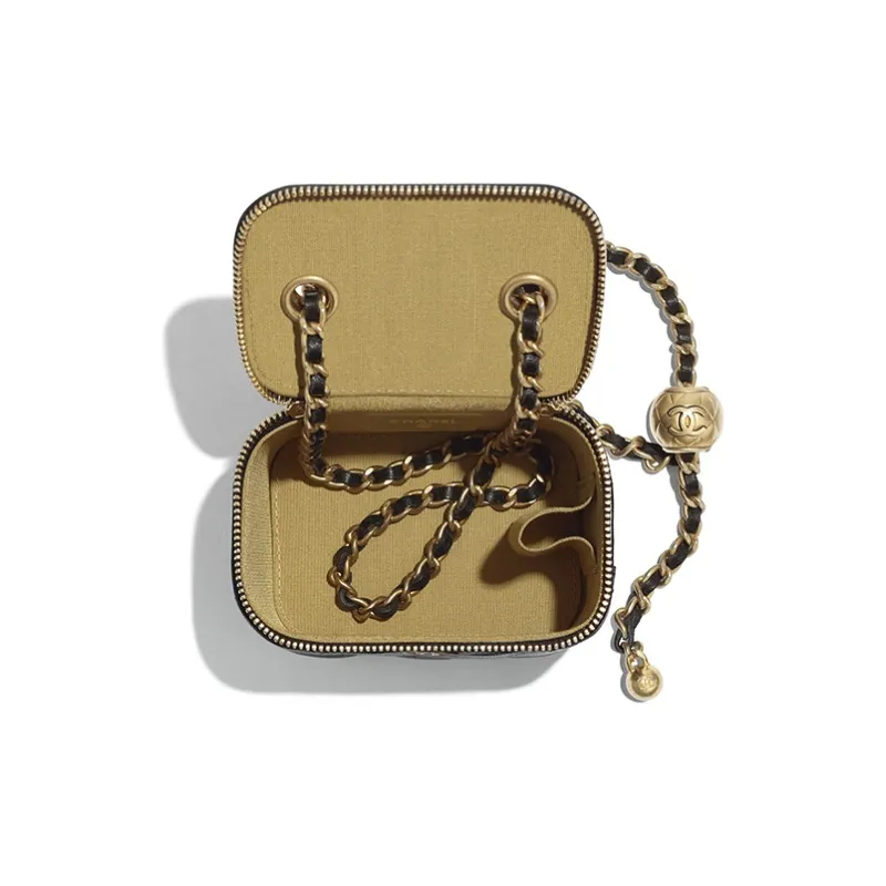CHANEL Sheepskin Box Bag Crossbody Bag Women's Black-2