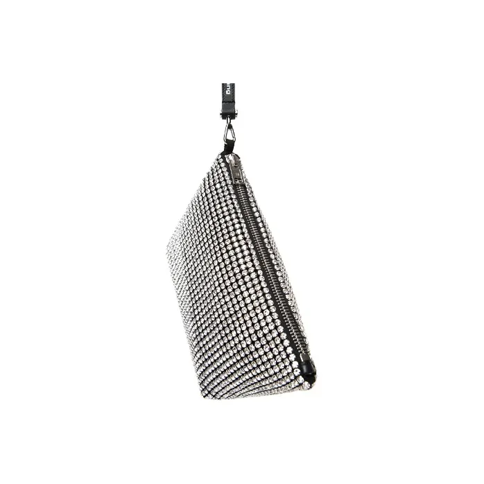 Alexander Wang Heiress Cow Leather Makeup Bag, Clutch Women's White-2