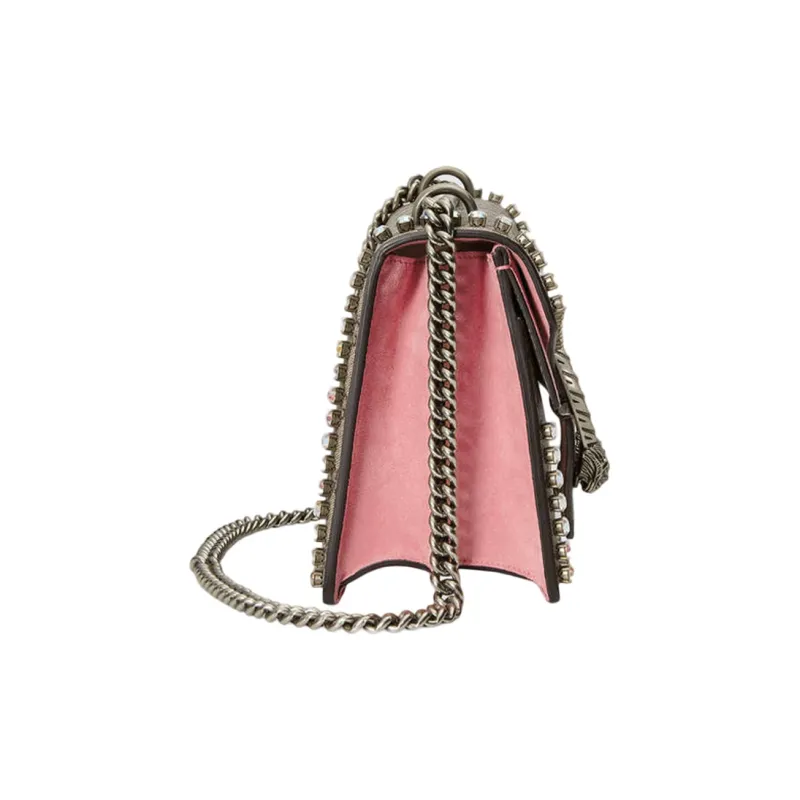GUCCI Dionysus Canvas Crossbody Bag Small Size Women's Ebony/Pink-3