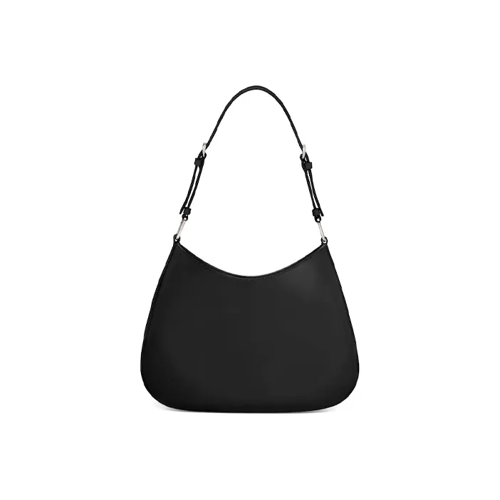 PRADA Cleo Shiny Leather Shoulder Bag Crossbody Bag Women's Black-2