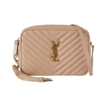 SAINT LAURENT Lou Crossbody Bag Small Monogram Beige