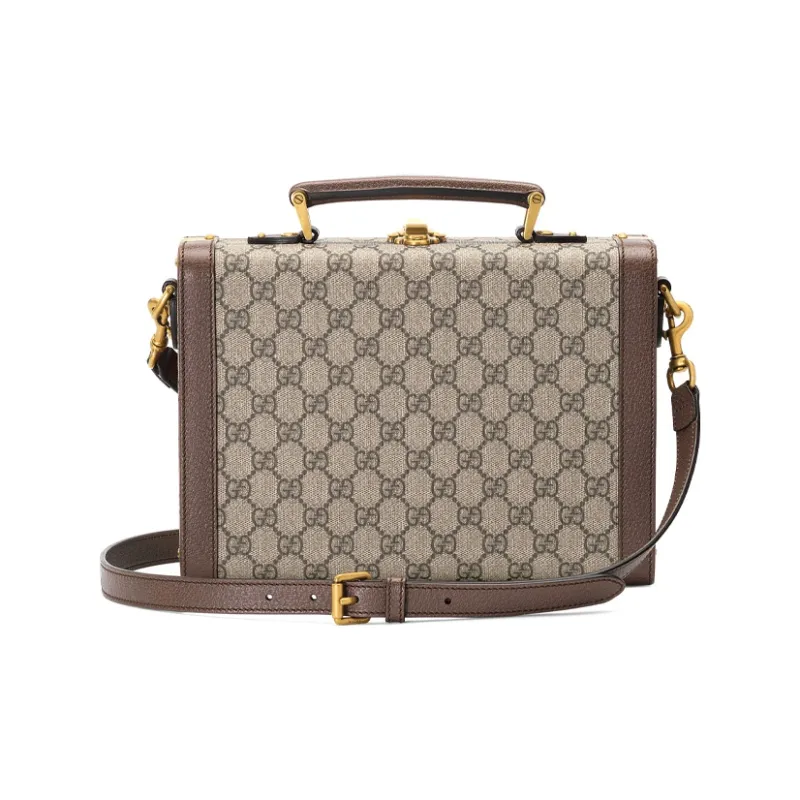 GUCCI Disney Collaboration Canvas With Leather Makeup Case Shoulder Bag Crossbody Bag Handbag Unisex Ebony-2