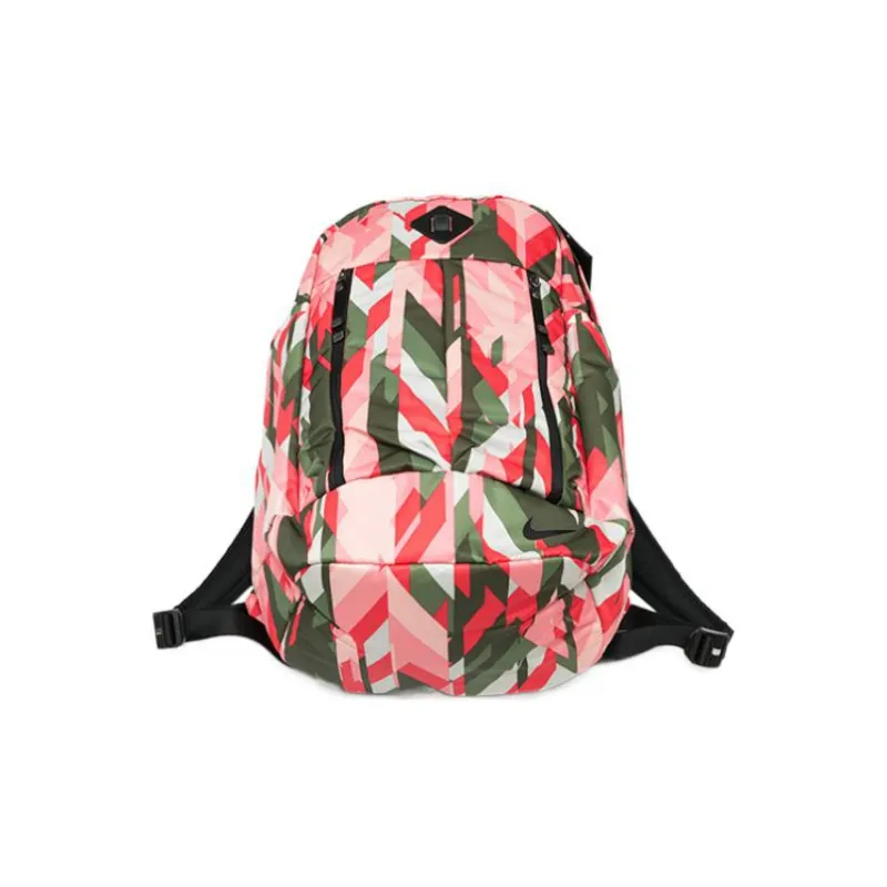 Nike Polyester Backpack Regular Unisex Pink/Army Green/Red-3