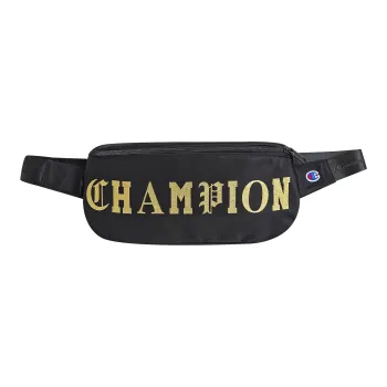 Champion Polyester Fanny Pack Regular Unisex Black Gold