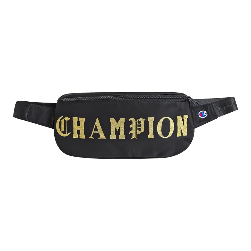 Champion Polyester Fanny Pack Regular Unisex Black Gold-0