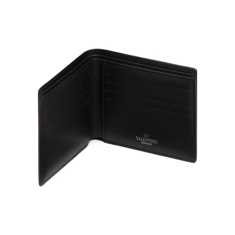 Valentino Calfskin Wallet Men's Black-5