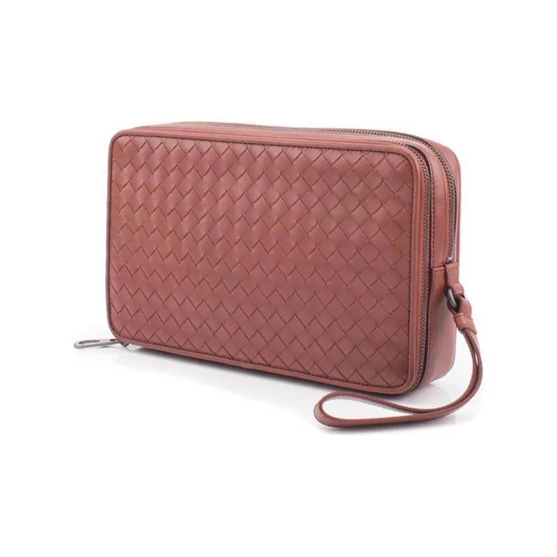 Bottega Veneta Calfskin Clutch Men's Light Pink-1