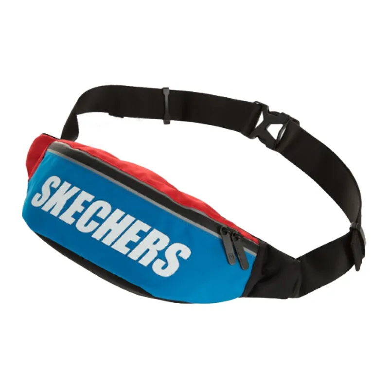 Skechers Polyamide Sling Bag, Crossbody Bag, Fanny Pack Trumpets Unisex Color Block Red Blue-2