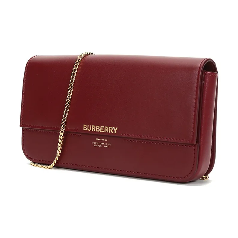 Burberry Burberry Bag Collection Cow Leather Handheld Shoulder Bag Crossbody Bag Women's Deep Red-1