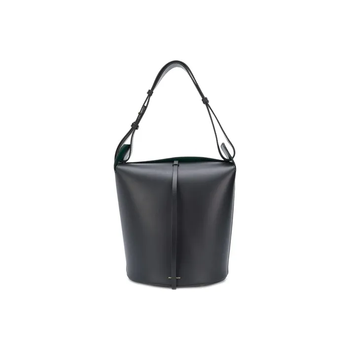 Burberry Cow Leather Bucket Bags Handbags Large Size Women's Black-0
