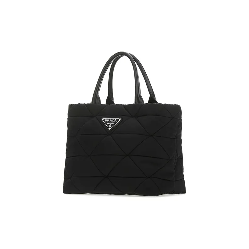 PRADA Thickened Nylon Tote Bag Shopping Bag Handbag Men's Black-1