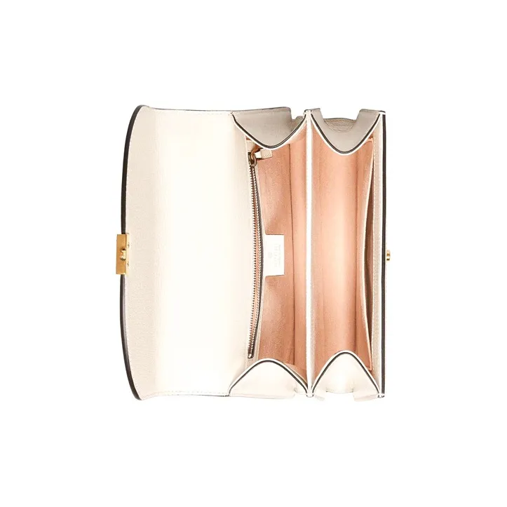 GUCCI Ophidia Canvas With Leather Trim Canvas Bag, Shoulder Bag, Crossbody Bag, Handbag Trumpets Women's Ebony/White-4