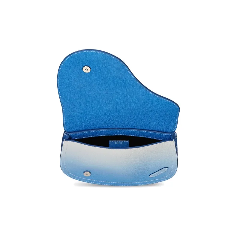 DIOR Saddle Cow Leather Saddle Bag, Shoulder Bag, Crossbody Bag, Clutch Men's Blue-2
