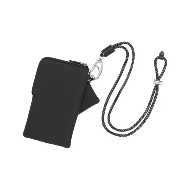 PRADA Cowhide Polyamide Coin Purse Unisex Black-4
