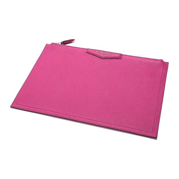 GIVENCHY Sheepskin Clutch Women's Rose Red-3