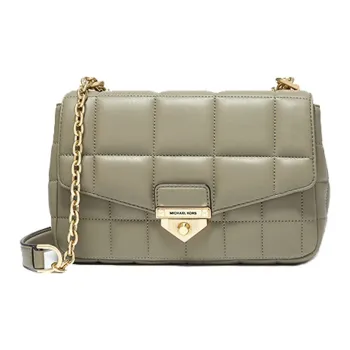 MICHAEL KORS Sheepskin Shoulder Bag Crossbody Bag Large Size Women's Light Army Green