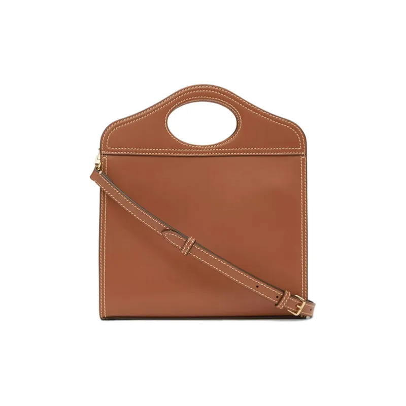 Burberry Leather Handbag Mini Women's Malt Brown-4