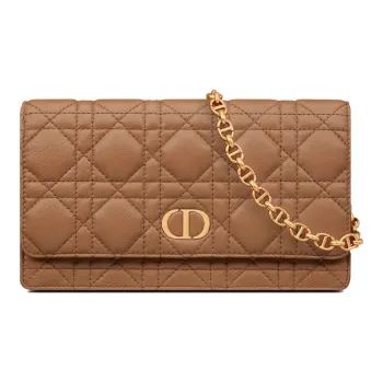DIOR Soft Cow Leather Shoulder Bag, Crossbody Bag, Handheld Fanny Pack, Handbag Women's Amber