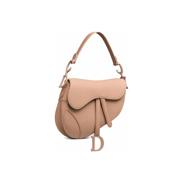 DIOR Cow Leather Saddle Bag Handbag Clutch Regular Women's Crimson-1
