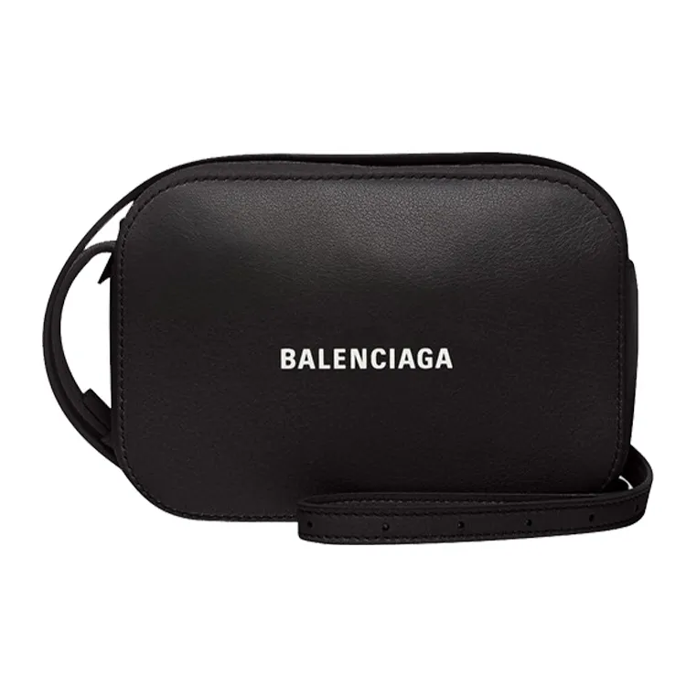 Balenciaga Calfskin Camera Bags Crossbody Bags Shoulder Bags Small Size Men's Black-0
