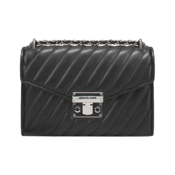 MICHAEL KORS Rose Artificial Leather Shoulder Bag Crossbody Bag Medium Size Women's Black