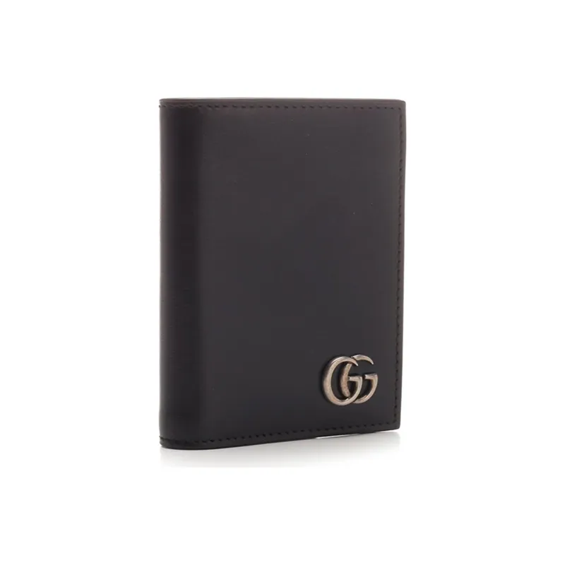 GUCCI Marmont Leather Card Holder Card Holder Men's Black-2