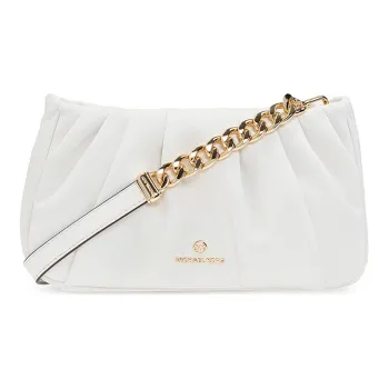MICHAEL KORS Hannah Leather Shoulder Bag Crossbody Bag Small Size Women's White