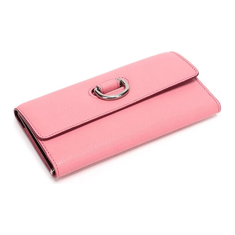 Burberry Leather Wallet Women's Bright Coral Pink-3