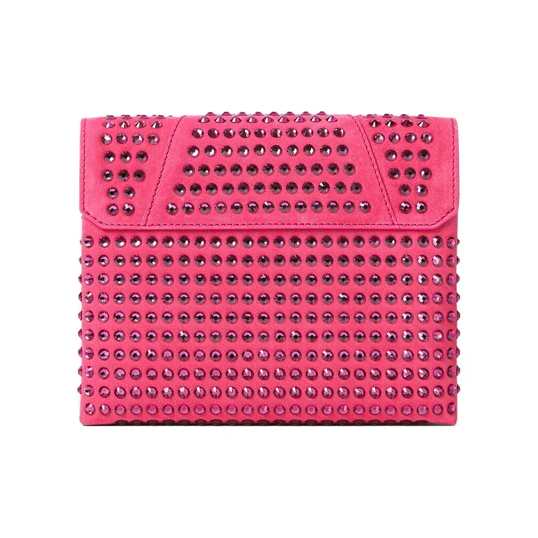 VERSACE Suede Shoulder Bag Crossbody Bag Women's Pink-2
