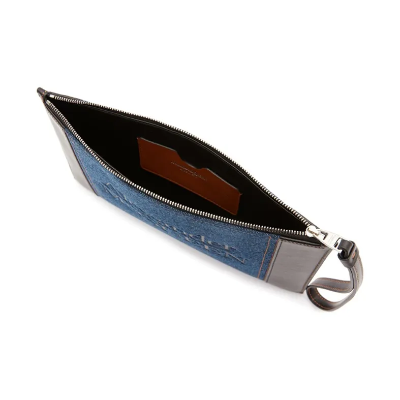 Alexander McQueen Denim Clutch Men's Blue-3