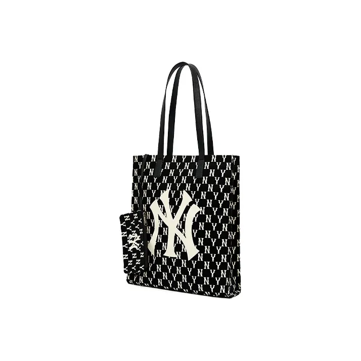 MLB Monogram Collection Polyester Combo Bag Tote Bag Shopping Bag Shoulder Bags Handbags Regular Women's Black-1