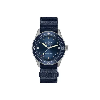 BLANCPAIN FIFTY FATHOMS Automatic Mechanical Movement Men's Watches Watch 38mm Blue Dial Steel Watch Case Fabric Strap