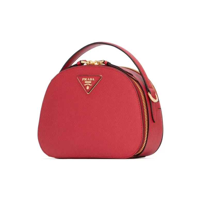 PRADA Nylon Fabric Handbags Shoulder Bags Unisex Red-1