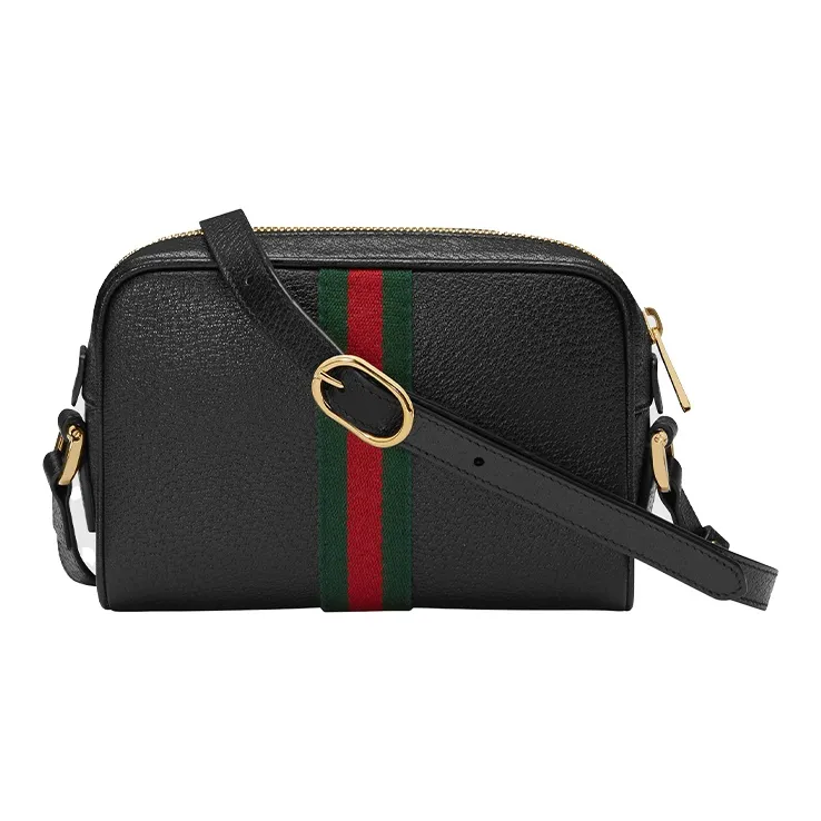 GUCCI Ophidia Leather Shoulder Bag Crossbody Bag Mini Unisex Black-3