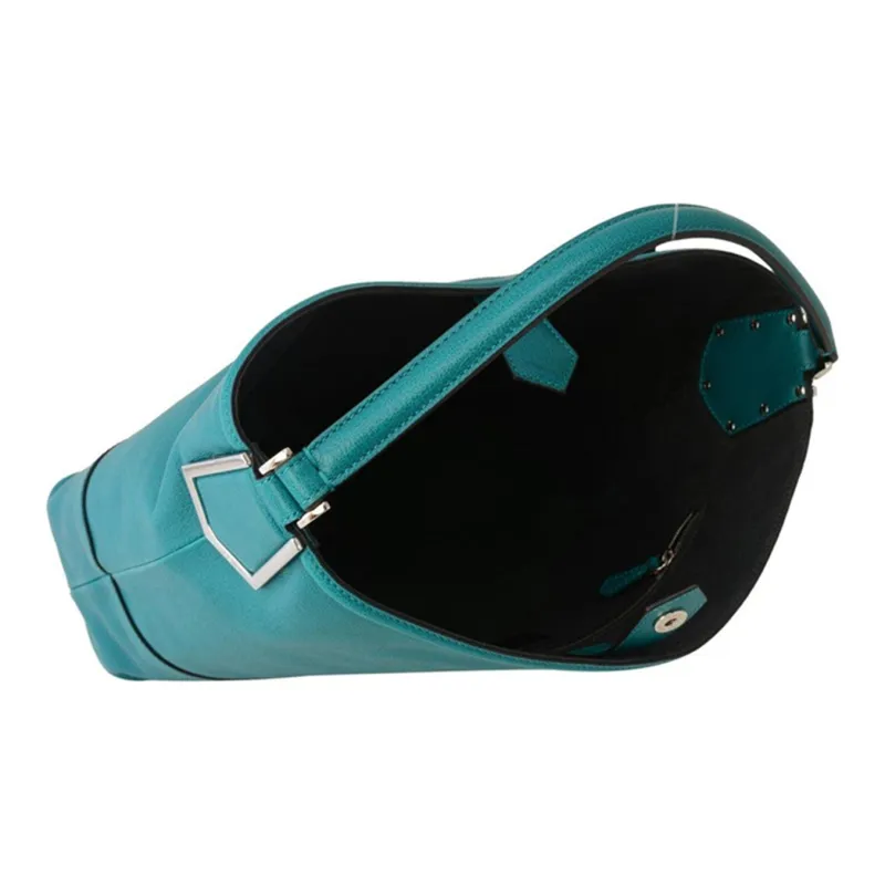 FENDI Leather Handbag Regular Women's Haze Blue-3