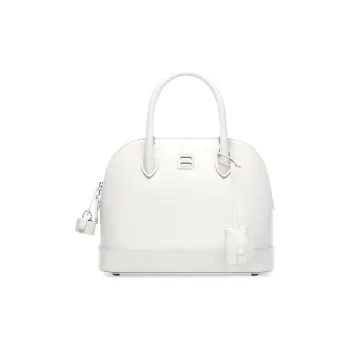 Balenciaga Ville Cow Leather Handbag Small Size Women's White