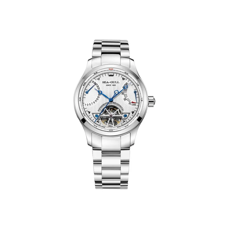 Sea Gull Masterpiece Collection Automatic Mechanical Movement Steel Strap Watch Men's Watches White Dial-0