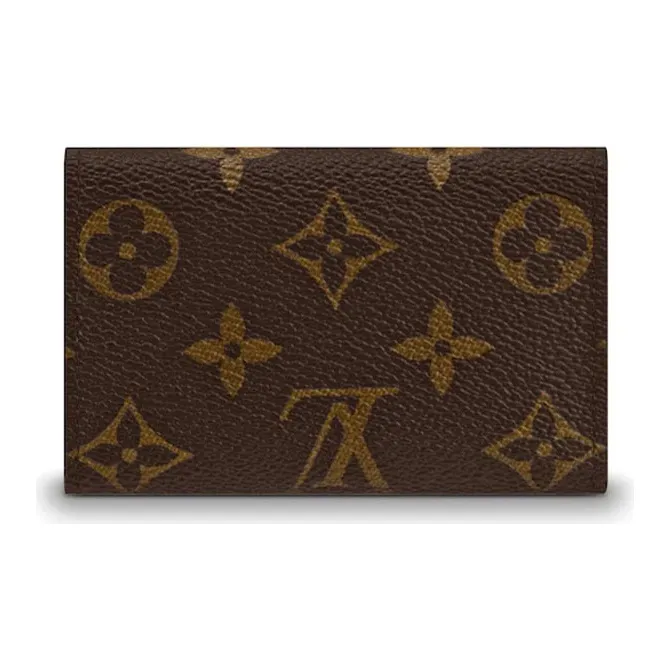 LOUIS VUITTON Canvas Key Pouch Men's Brown-3