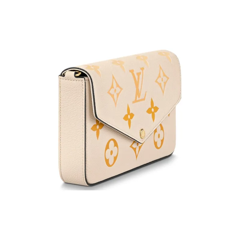 LOUIS VUITTON Felicie Pochette Monogram Empreinte Cream-1