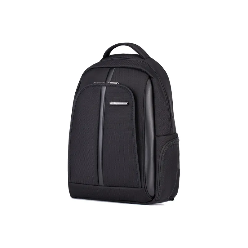 Diplomat Fabric Backpack Medium Size Unisex Black-1